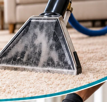Cleaning extractor on a soft carpet